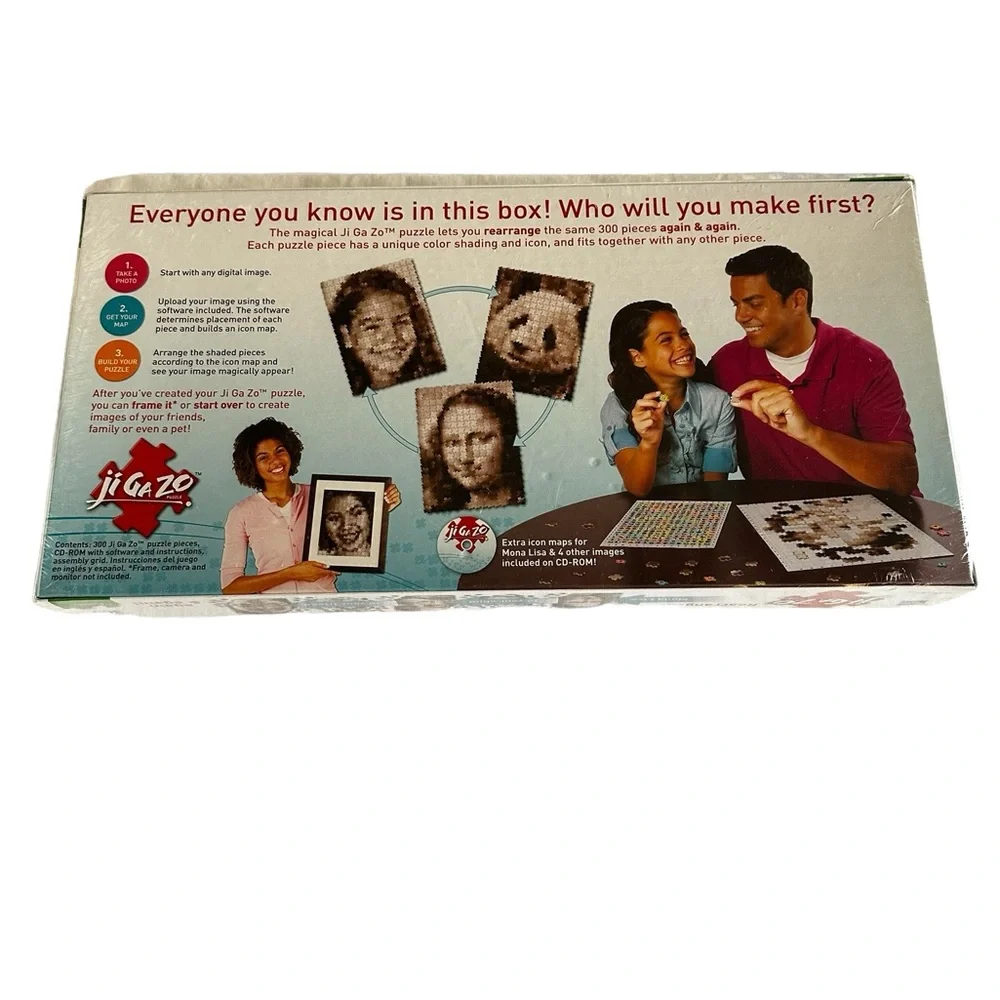 HASBRO JI GA ZO CREATE YOUR OWN MOSAIC STYLE PUZZLE GAME NIGHT PARTY - Picture 5 of 11